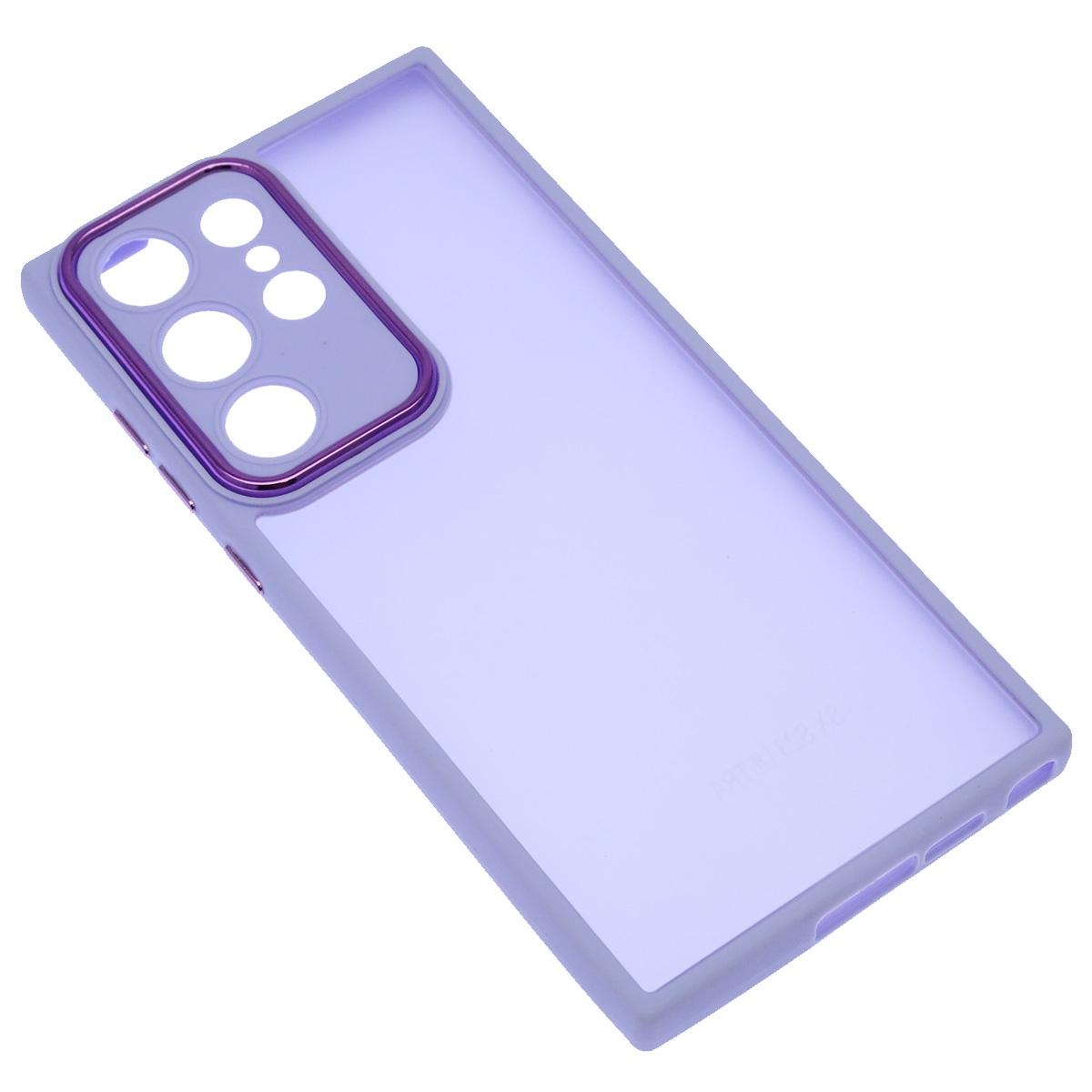 Чехол накладка KING для SAMSUNG Galaxy S23 Ultra, силикон, пластик, защита камеры, цвет окантовки сиреневый Чехол накладка KING для SAMSUNG Galaxy S23 Ultra, силикон, пластик, защита камеры, цвет окантовки сиреневый