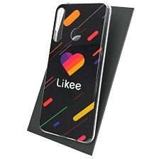 Чехол накладка Vinil для HUAWEI Honor 9C, Honor P40 Lite E, Y7P, силикон, рисунок Likee, цвет черный Чехол накладка Vinil для HUAWEI Honor 9C, Honor P40 Lite E, Y7P, силикон, рисунок Likee, цвет черный