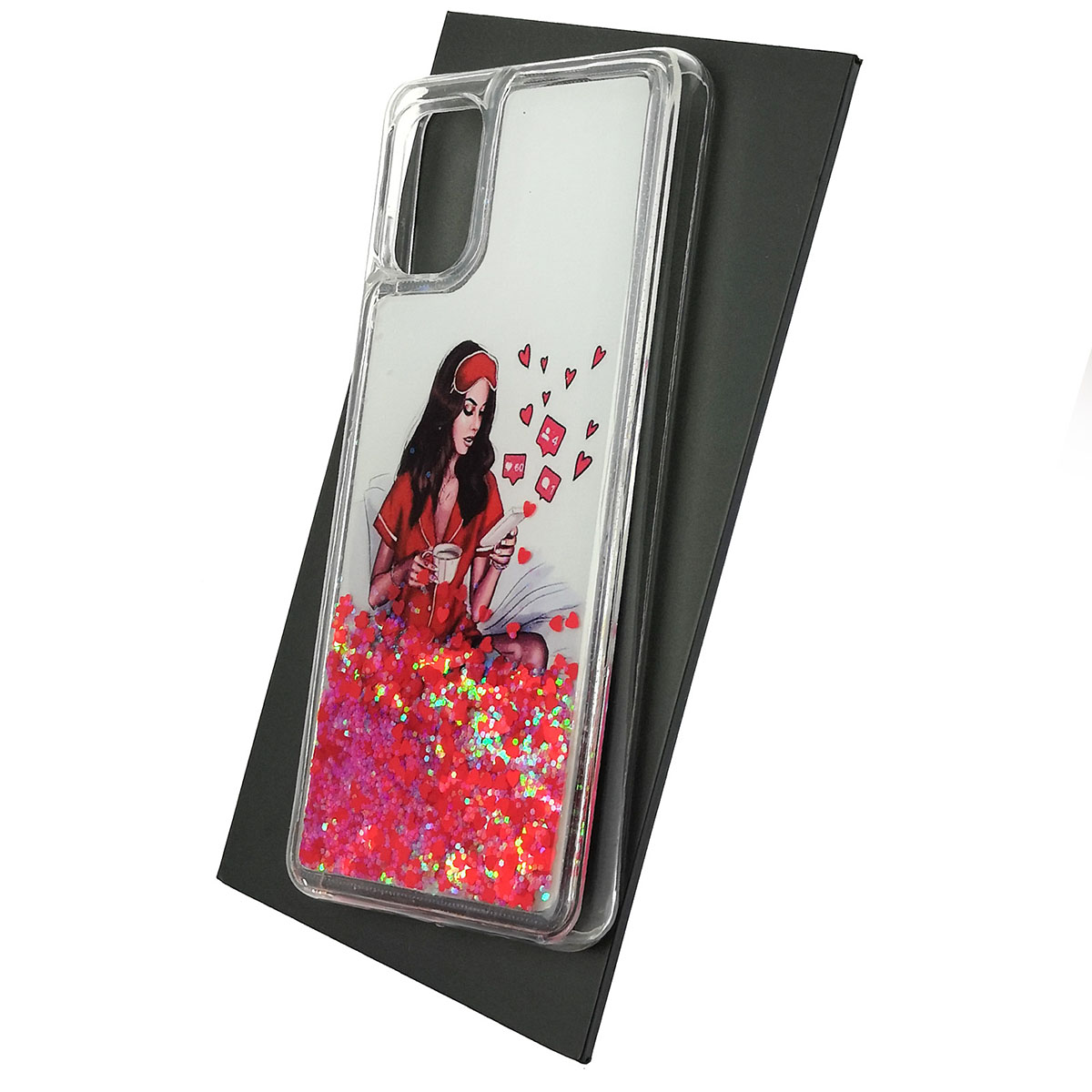 Чехол накладка TransFusion для SAMSUNG Galaxy A31 (SM-A315), силикон, переливашка, рисунок Девушка с телефоном Чехол накладка TransFusion для SAMSUNG Galaxy A31 (SM-A315), силикон, переливашка, рисунок Девушка с телефоном