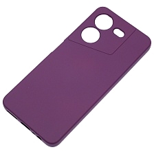 Чехол накладка NANO для TECNO POVA 5 4G, защита камеры, силикон, бархат, цвет фиолетовый