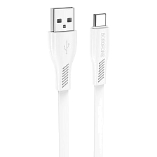 Кабель BOROFONE BX85 Auspicious USB Type С, 3A, длина 1 метр, цвет белый