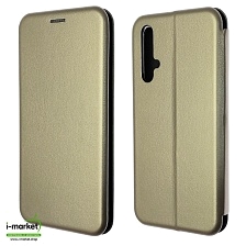 Чехол книжка STYLISH для HUAWEI Honor 20 (YAL-L21), Nova 5T, экокожа, визитница, цвет золотистый Чехол книжка STYLISH для HUAWEI Honor 20 (YAL-L21), Nova 5T, экокожа, визитница, цвет золотистый