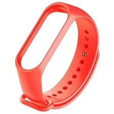 Ремешок на запястье, браслет для XIAOMI Mi Band 3, 4, силикон, цвет красный Ремешок на запястье, браслет для XIAOMI Mi Band 3, 4, силикон, цвет красный