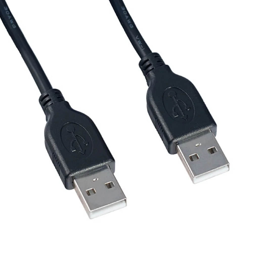 Соединительный кабель Perfeo USB 2.0 Am-USB 2.0 Am, длина 1.8 м, силикон, цвет черный