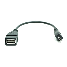 OTG переходник, адаптер, конвертер Micro USB на USB, длина 0.15 метра, цвет черный OTG переходник, адаптер, конвертер Micro USB на USB, длина 0.15 метра, цвет черный