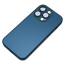 Чехол накладка AG Glass case для APPLE iPhone 14 Pro (6.1"), силикон, пластик, защита камеры, цвет синий Чехол накладка AG Glass case для APPLE iPhone 14 Pro (6.1"), силикон, пластик, защита камеры, цвет синий