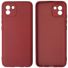 Чехол накладка NANO для SAMSUNG Galaxy A03 (SM-A035F), силикон, бархат, цвет бордовый Чехол накладка NANO для SAMSUNG Galaxy A03 (SM-A035F), силикон, бархат, цвет бордовый