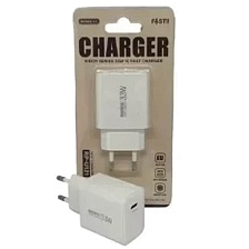 СЗУ (Сетевое зарядное устройство) REMAX RP-U121, 33W, 1 USB Type C, цвет белый СЗУ (Сетевое зарядное устройство) REMAX RP-U121, 33W, 1 USB Type C, цвет белый