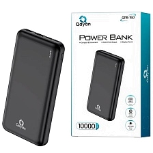 Внешний портативный аккумулятор, Power Bank QAYAN QPB-150, 10000 mAh, цвет черный Внешний портативный аккумулятор, Power Bank QAYAN QPB-150, 10000 mAh, цвет черный