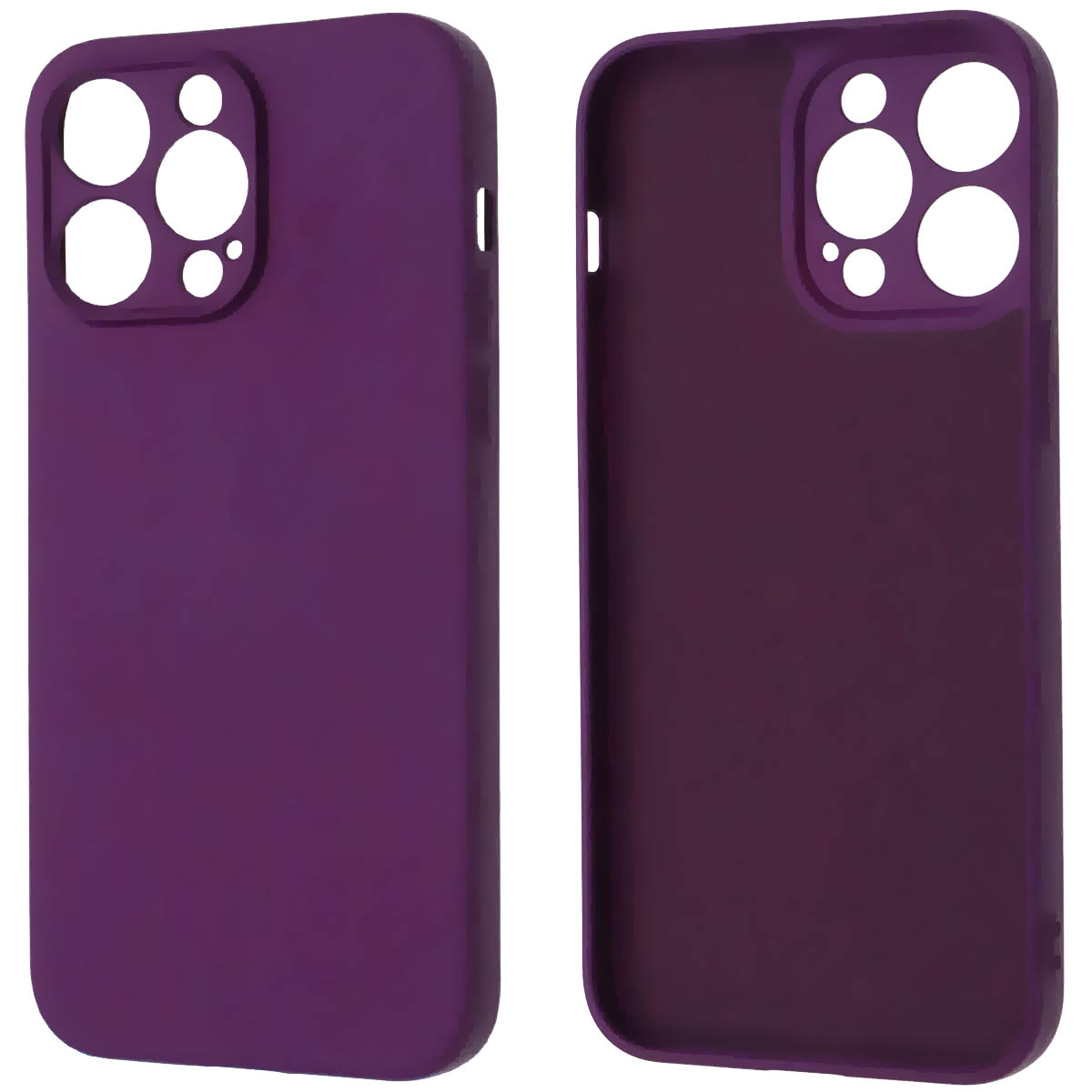 Чехол накладка NANO для APPLE iPhone 14 Pro Max, защита камеры, силикон, бархат, цвет фиолетовый Чехол накладка NANO для APPLE iPhone 14 Pro Max, защита камеры, силикон, бархат, цвет фиолетовый
