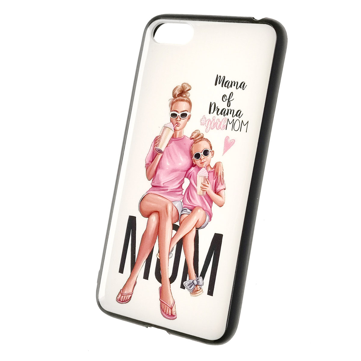 Чехол накладка для HUAWEI HONOR 7A, Y5 2018, Y5 PRIME, силикон, рисунок Mama of Drama girlMOM.