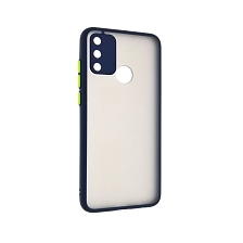Чехол накладка SKIN SHELL для HUAWEI Honor 9A (MOA-LX9N), пластик, силикон, цвет окантовки темно синий.