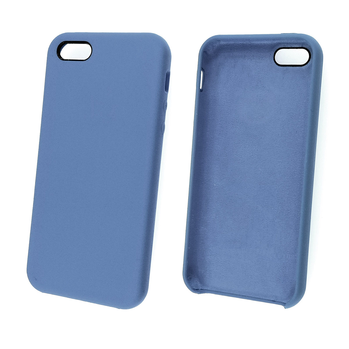 Чехол накладка Silicon Case для APPLE iPhone 5, 5S, SE, силикон, бархат, цвет синий. Чехол накладка Silicon Case для APPLE iPhone 5, 5S, SE, силикон, бархат, цвет синий.