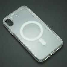 Чехол накладка Clear Case для APPLE iPhone XR, с поддержкой MagSafe, силикон, цвет прозрачный