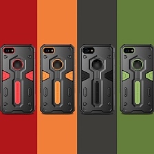 Чехол накладка Defender II Nillkin для APPLE iPhone 7, 7S, пластик, цвет черный.