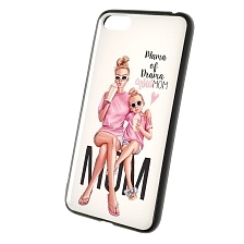 Чехол накладка для HUAWEI HONOR 7A, Y5 2018, Y5 PRIME, силикон, рисунок Mama of Drama girlMOM.
