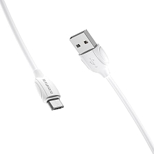 Кабель BOROFONE BX19 Benefit Micro USB, 2.4A, длина 1 метр, силикон, цвет белый Кабель BOROFONE BX19 Benefit Micro USB, 2.4A, длина 1 метр, силикон, цвет белый