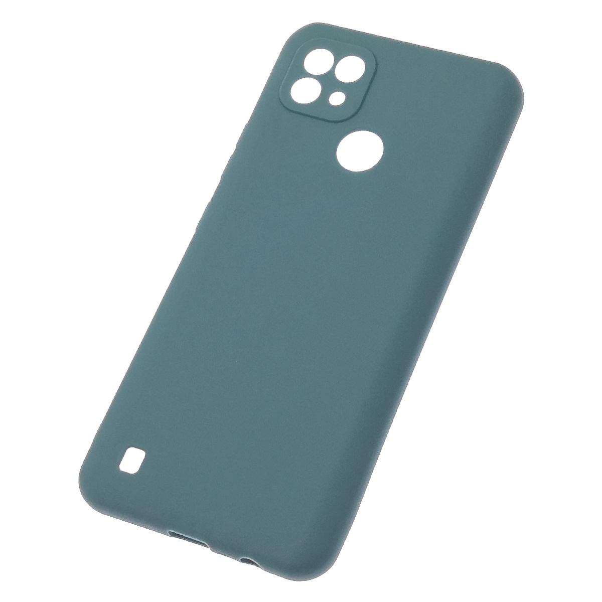 Чехол накладка SOFT TOUCH для Realme C21, силикон, матовый, цвет хвойный