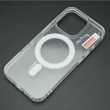 Чехол накладка Clear Case для APPLE iPhone 16 Pro, с поддержкой Magsafe, силикон, цвет прозрачный