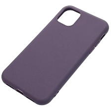 Чехол накладка для APPLE iPhone 11, силикон, матовый, цвет баклажановый Чехол накладка для APPLE iPhone 11, силикон, матовый, цвет баклажановый