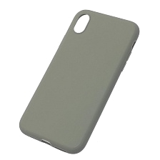 Чехол накладка SOFT TOUCH для APPLE iPhone XR, силикон, матовый, цвет светло серый Чехол накладка SOFT TOUCH для APPLE iPhone XR, силикон, матовый, цвет светло серый