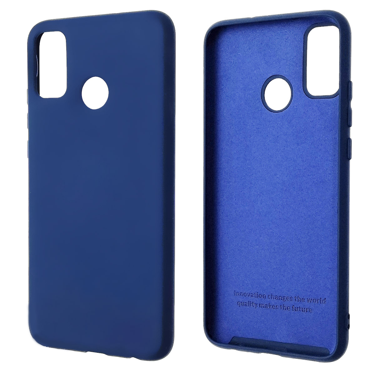 Чехол накладка Silicon Cover для HUAWEI Honor 9X Lite, силикон, бархат, цвет темно синий