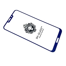 Стекло защитное 2.5D (Full Glue) для Huawei Honor 8C, цвет синий.