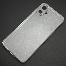 Чехол накладка STARDUST (Clear Case) для SAMSUNG GALAXY A07, защита камеры, с блестками, прозрачный