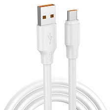 USB Дата кабель MRM MR56t, Type-C, силикон, длина 1 метр, 120W, 6.0 A, цвет белый