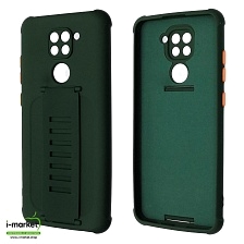 Чехол накладка LADDER NANO для XIAOMI Redmi Note 9, силикон, держатель, цвет темно зеленый Чехол накладка LADDER NANO для XIAOMI Redmi Note 9, силикон, держатель, цвет темно зеленый