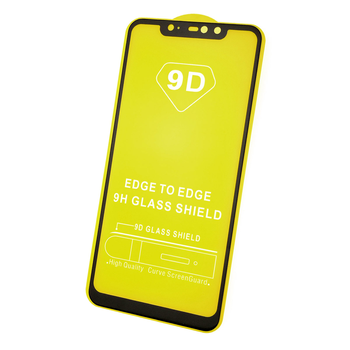 Защитное стекло 9D Full Glue для XIAOMI Redmi 6 Pro, цвет канта черный.