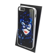 Чехол накладка для APPLE iPhone 5, iPhone 5G, iPhone 5S, iPhone SE, силикон, глянцевый, рисунок Женщина кошка Чехол накладка для APPLE iPhone 5, iPhone 5G, iPhone 5S, iPhone SE, силикон, глянцевый, рисунок Женщина кошка