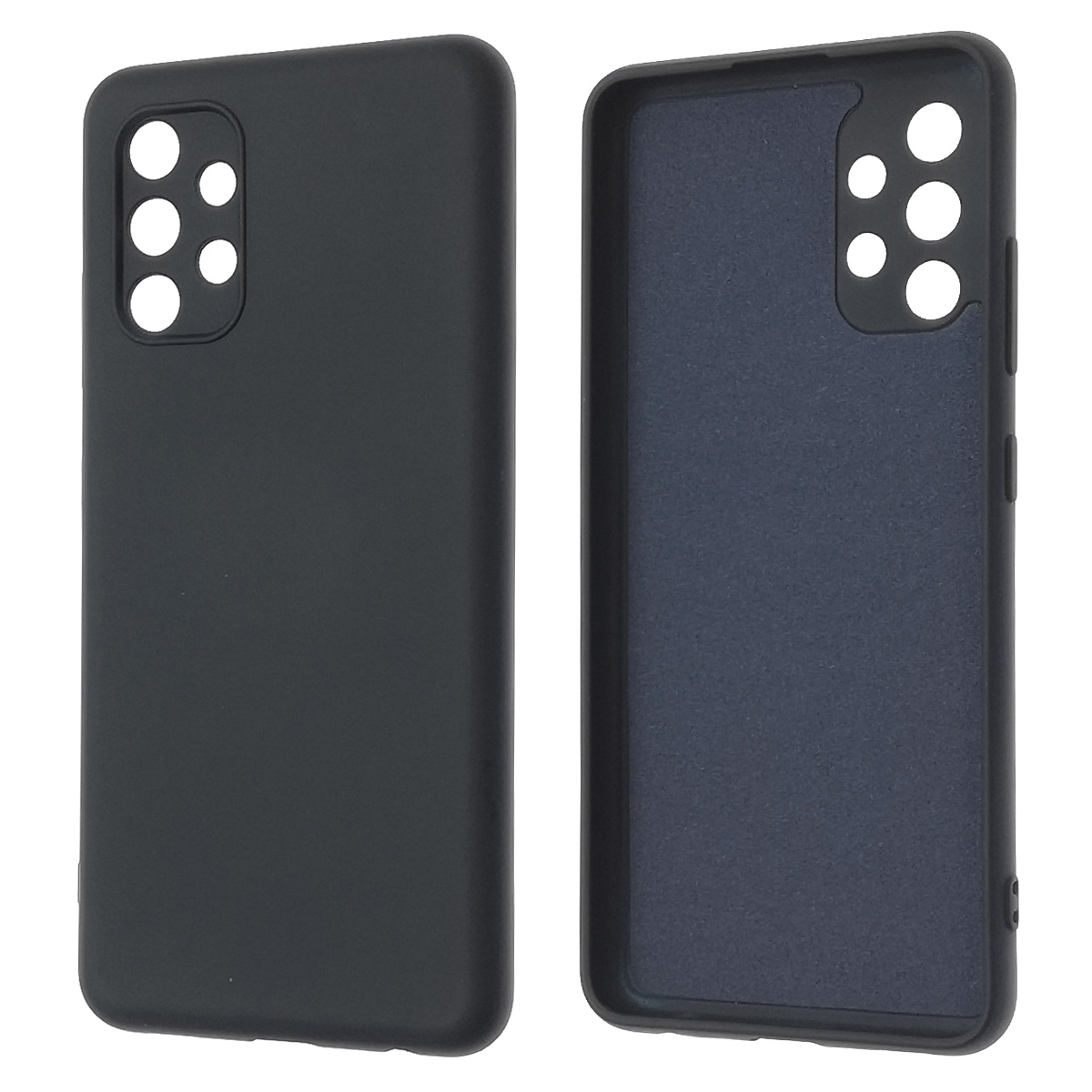 Чехол накладка NANO для SAMSUNG Galaxy A32 4G (SM-A325F), силикон, бархат, цвет темно синий