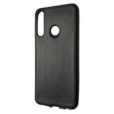 Чехол накладка R3 для HUAWEI Y6P (MED-LX9N), силикон, под кожу, цвет черный Чехол накладка R3 для HUAWEI Y6P (MED-LX9N), силикон, под кожу, цвет черный