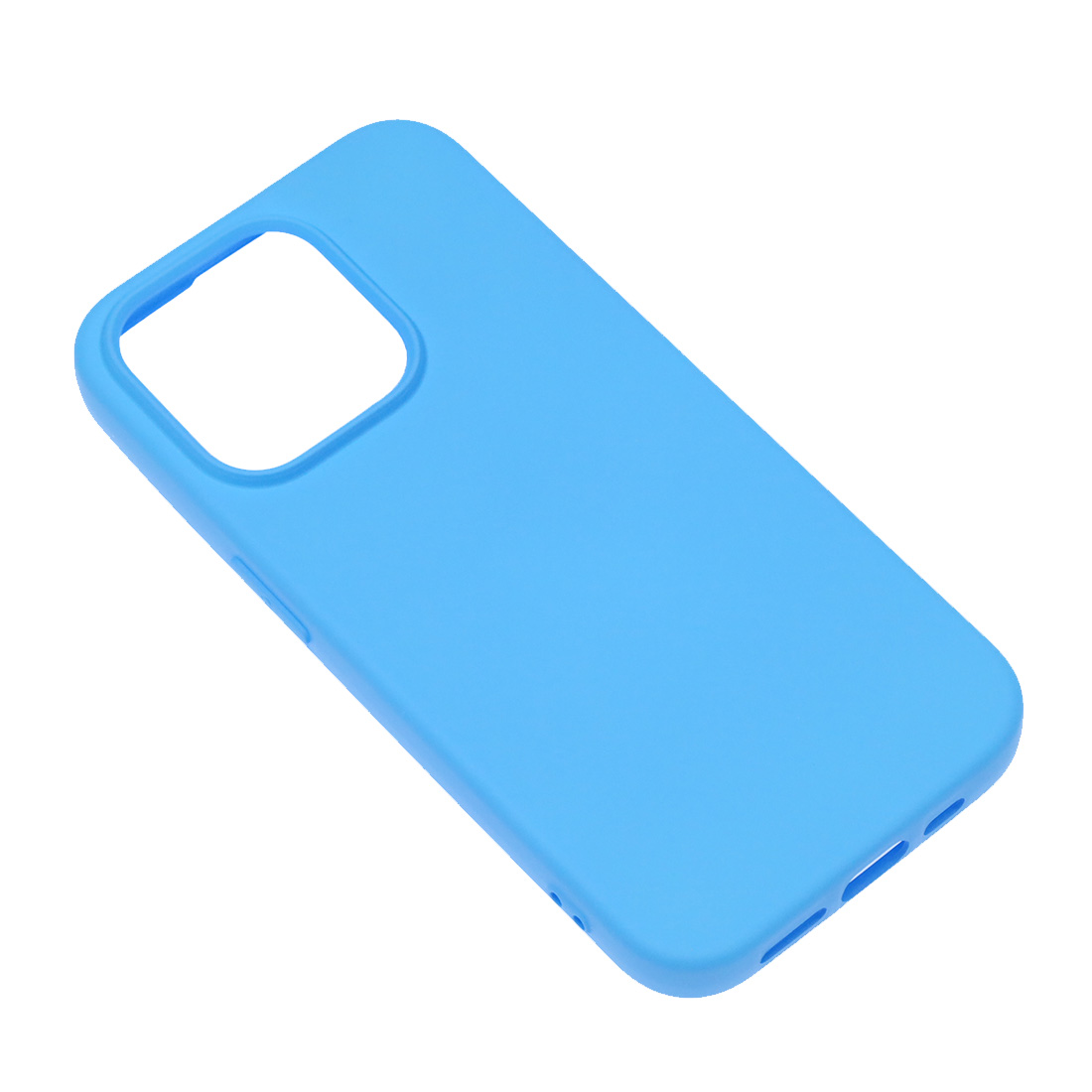 Чехол накладка NANO для APPLE iPhone 15 Pro (6.1), силикон, бархат, цвет голубой Чехол накладка NANO для APPLE iPhone 15 Pro (6.1), силикон, бархат, цвет голубой