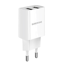 СЗУ (Сетевое зарядное устройство) BOROFONE BA53A Powerway, 2.1A, 2 USB, цвет белый СЗУ (Сетевое зарядное устройство) BOROFONE BA53A Powerway, 2.1A, 2 USB, цвет белый