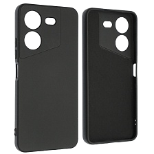 Чехол накладка NANO для TECNO POVA 5 4G, защита камеры, силикон, бархат, цвет черный Чехол накладка NANO для TECNO POVA 5 4G, защита камеры, силикон, бархат, цвет черный