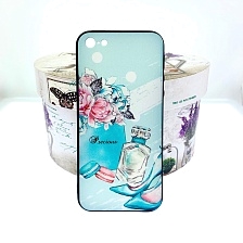 Чехол накладка для APPLE iPhone 5, 5S, SE, силикон, рисунок Духи и туфельки.
