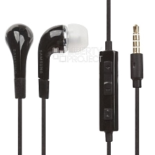 Гарнитура (наушники с микрофоном) проводная, Sam-g EHS-64 EURO (i9300/i9220) (черные/упаковка пакетик).