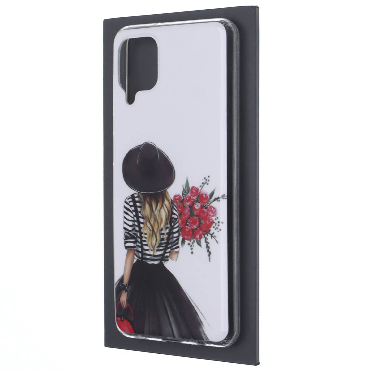 Чехол накладка для SAMSUNG Galaxy A12 (SM-A125), M12 (SM-M127F), силикон, рисунок Девушка с цветами Чехол накладка для SAMSUNG Galaxy A12 (SM-A125), M12 (SM-M127F), силикон, рисунок Девушка с цветами