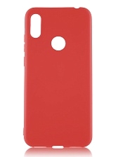Чехол накладка для HUAWEI Honor 8A, Y6 2019, силикон, цвет красный.