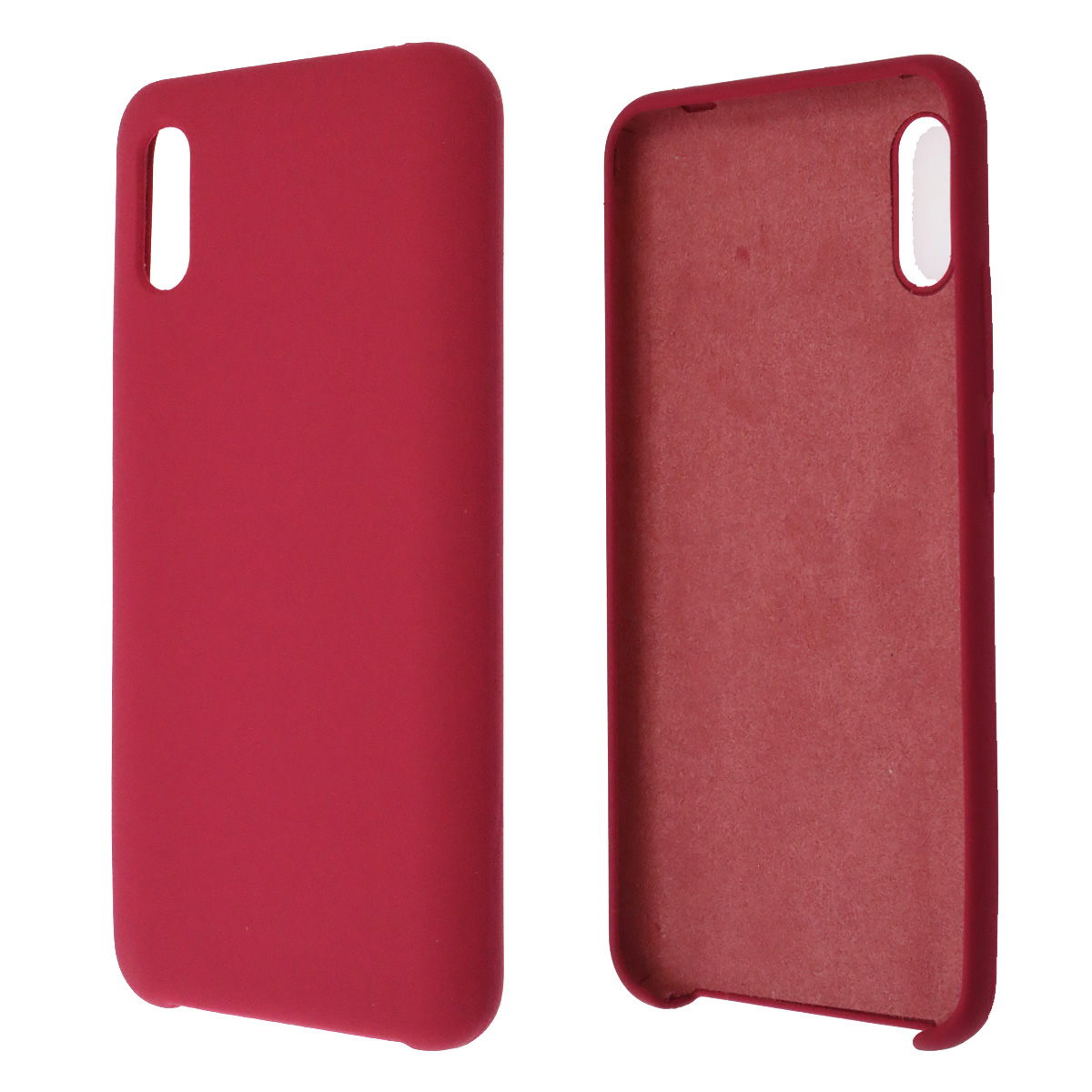 Чехол накладка Silicon Cover для XIAOMI Redmi 9A, силикон, бархат, цвет малиновый Чехол накладка Silicon Cover для XIAOMI Redmi 9A, силикон, бархат, цвет малиновый