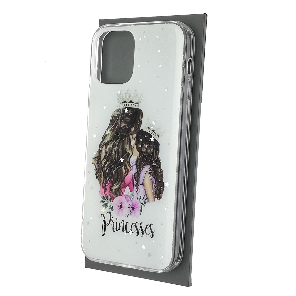 Чехол накладка Vinil для APPLE iPhone 12 (6.1"), iPhone 12 Pro (6.1"), силикон, блестки, глянцевый, рисунок Princesses Чехол накладка Vinil для APPLE iPhone 12 (6.1"), iPhone 12 Pro (6.1"), силикон, блестки, глянцевый, рисунок Princesses