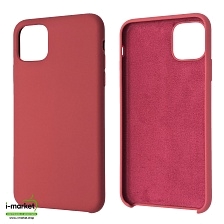 Чехол накладка Silicon Case для APPLE iPhone 11 Pro MAX, силикон, бархат, цвет светло бордовый Чехол накладка Silicon Case для APPLE iPhone 11 Pro MAX, силикон, бархат, цвет светло бордовый