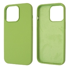 Чехол накладка Silicon Case для APPLE iPhone 13 Pro (6.1), силикон, бархат, цвет фисташковый Чехол накладка Silicon Case для APPLE iPhone 13 Pro (6.1), силикон, бархат, цвет фисташковый