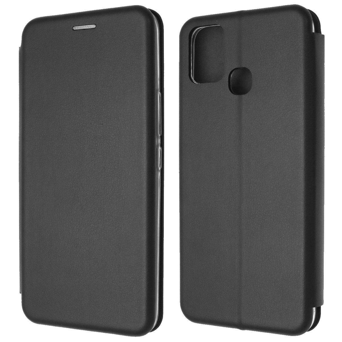 Чехол книжка STYLISH для INFINIX HOT 10 Lite, экокожа, визитница, цвет черный Чехол книжка STYLISH для INFINIX HOT 10 Lite, экокожа, визитница, цвет черный