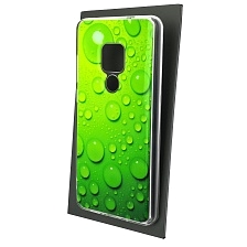 Чехол накладка для HUAWEI Mate 20, силикон, глянцевый, блестки, рисунок Зеленые капельки Чехол накладка для HUAWEI Mate 20, силикон, глянцевый, блестки, рисунок Зеленые капельки