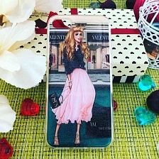 Чехол накладка для APPLE iPhone 7, 8, силикон, рисунок девушка на фоне VALENTIN. Чехол накладка для APPLE iPhone 7, 8, силикон, рисунок девушка на фоне VALENTIN.