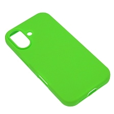 Чехол накладка Silicone Case для APPLE iPhone 16 (6.1"), силикон, бархат, цвет салатовый