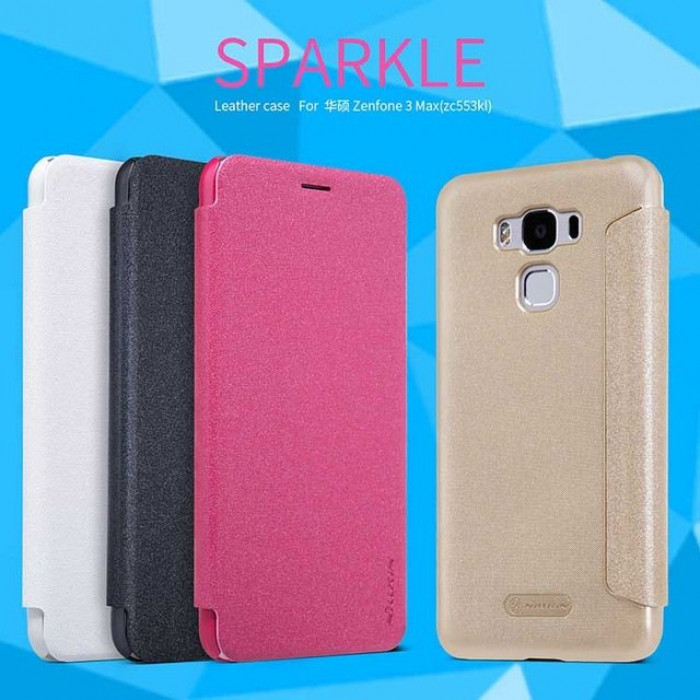 Чехол книжка NILLKIN для ASUS ZenFone 3 MAX ZC553KL, экокожа, цвет золотистый. Чехол книжка NILLKIN для ASUS ZenFone 3 MAX ZC553KL, экокожа, цвет золотистый.